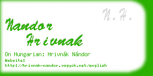 nandor hrivnak business card